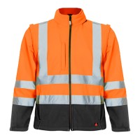 CASACO SOFTSHELL BICOLOR CINZA/LARANJA AV 37751